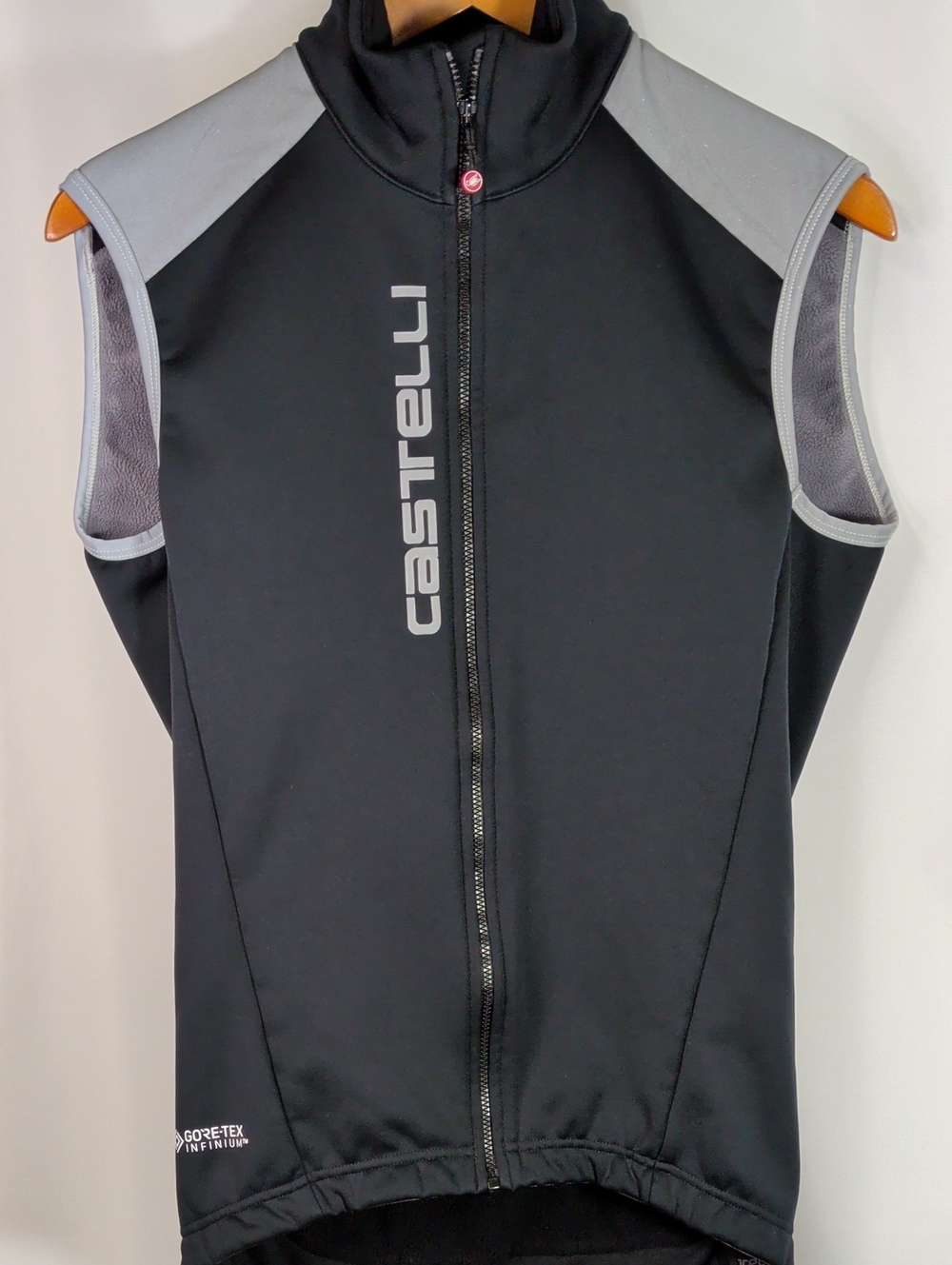 Castelli Mortirollo Men's Black/Grey Cycling Vest - Sleeveless Windproof